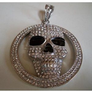 Men's SKULL Silver Finish Fashion Pendant Charm